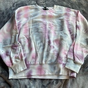 tie die crew neck